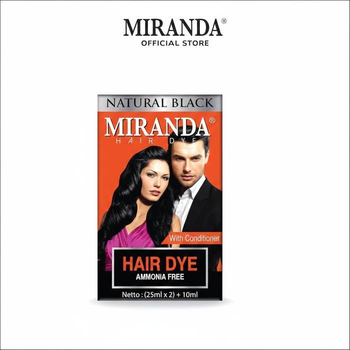 Miranda Natural Black Hair Dye 25ml - Semir Rambut Hitam Natural