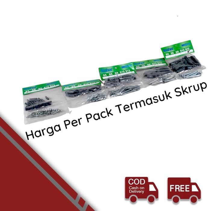 Ready Fisher Tembok Set S5 - F12 Termasuk Skrup Fiser Sekrup Tanam Dinding