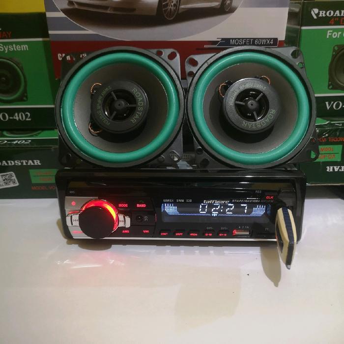 Paket Audio Tape Mobil Jsd 530 Plus Speaker 4 Inch 2Pcs Car Audio Mobil 12 Volt