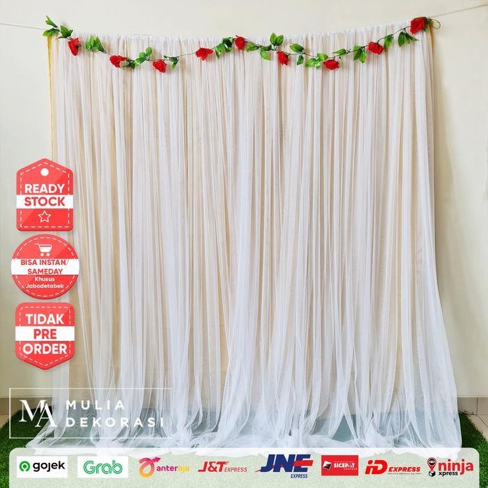 Backdrop Kain Lamaran Decoration Background 3m Abutai Tile