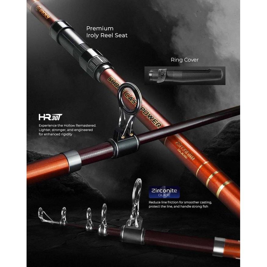 Rod Telescopic Surf Iroly Shutdown Shore Cast Power