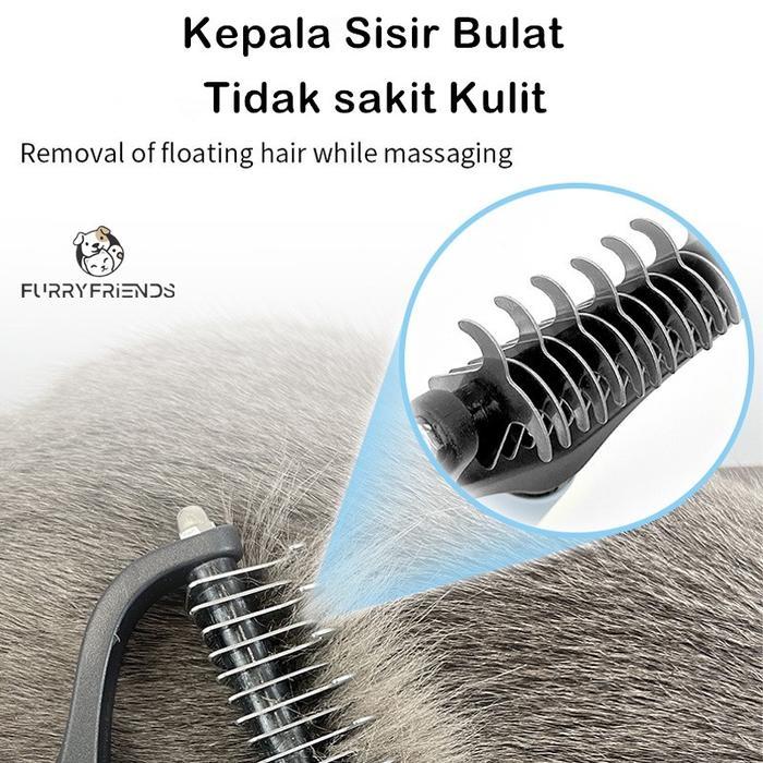 [Aimayapet]Sisir Bulu Kucing Sisir Grooming Anjing Kucing Pet Grooming Sisir Hewan - Sisir Grooming
