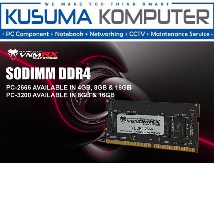 RAM VenomRX Sodimm 16GB Single DDR4 2666 Ram Laptop