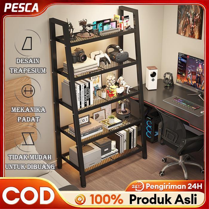 [Barang ready] COD 3L/4L/5L Rak Buku Kamar Rak Buku minimalis Rak Susun Besi Seri Rak Dinding