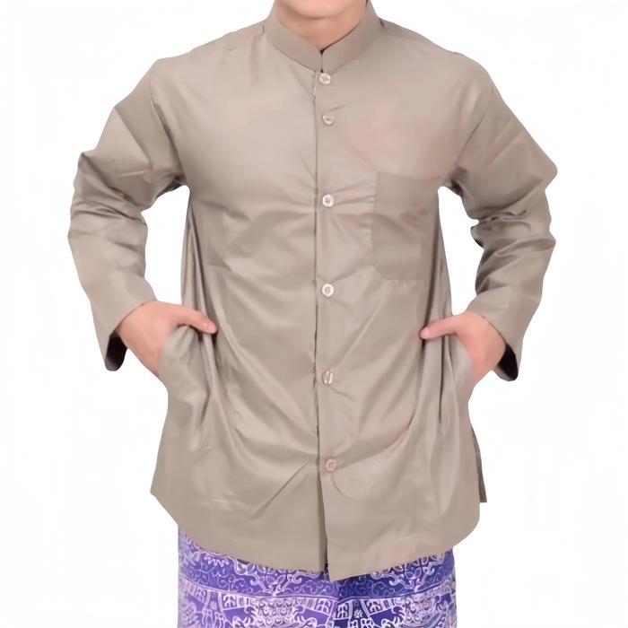 Baju Koko Pria Dewasa Jumbo Xxxl Model Ammu Amu Koko Haibah Habib Habaib Lengan Panjang Warna Putih