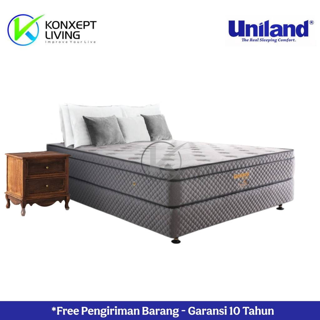 Uniland Springbed Paradise Plushtop Ukuran 160x200 Fullset Tanpa Sandaran