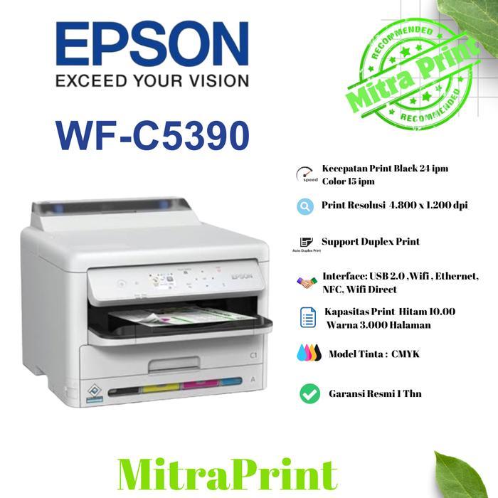 Printer Epson WF-C5390 WFC5390 Chipless