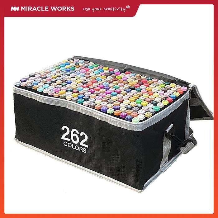 Mw Spidol Warna Warni 1 Set Sketch Marker 2 Tip Touch Marker 24/48/60/80/100/120/168/204/262 Warna
