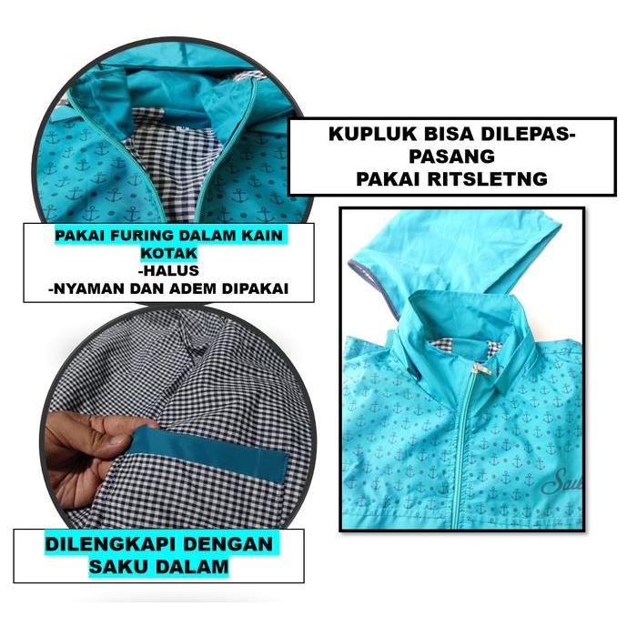 Svrg - Jaket Sailor Jepang Jaket Zipper Cewe Jaket Parasut Outdoor Wanita Jaket Running Sport Wanita
