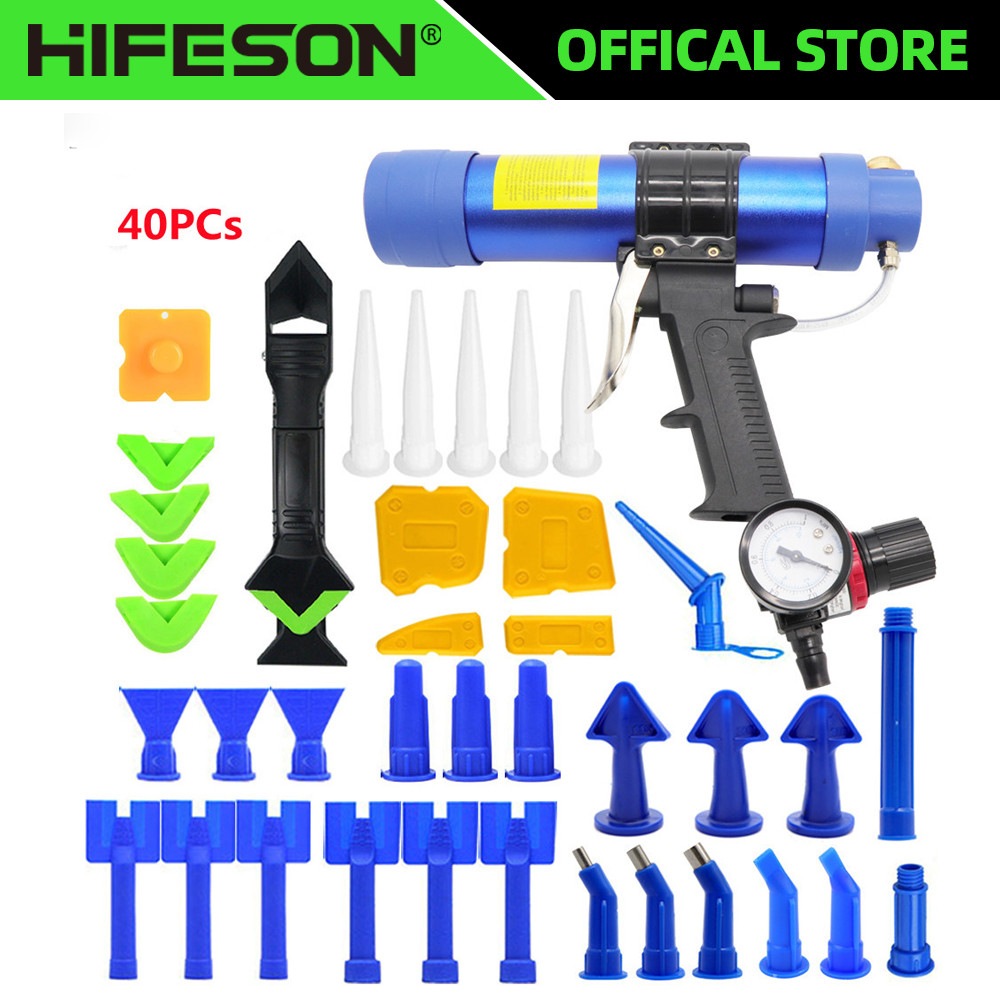 310ML Air Caulking Gun/ Pneumatic Cartridge Dispenser Silicon Sealant Applicator Glass Gluing Tool C