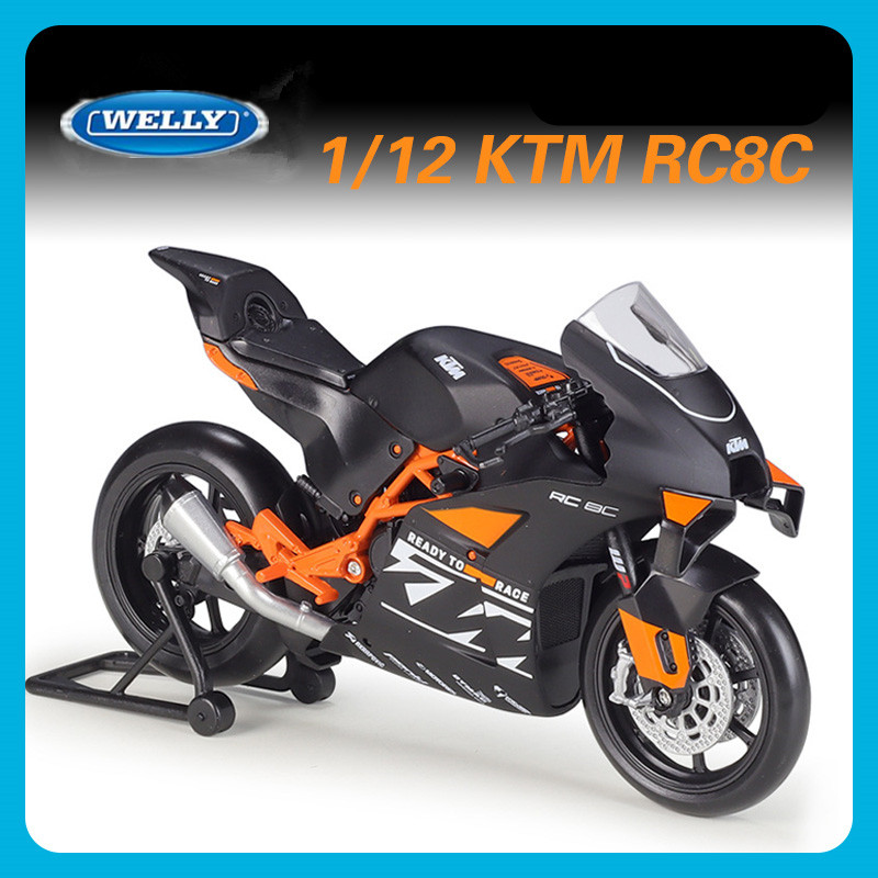 Welly 1:12 KTM RC 8C Alloy Racing Motorcycle Model Diecasts Metal