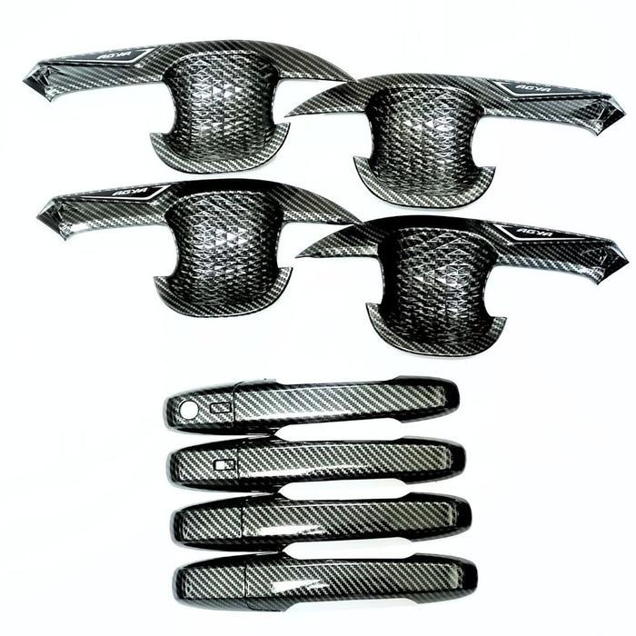 PAKET OUTER HANDLE PEGANGAN PINTU MOBIL AGYA 2023 CARBON COVER PINTU FORSALE