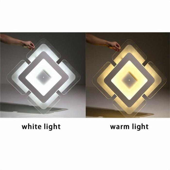 Lampu Plafon Led Bentuk Kotak Bahan Akrilik Untuk Ruang Tamu / Kamar