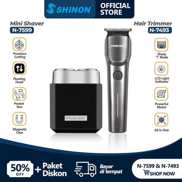 NIKAI N-7493 Trimmer Rambut Elektrik - Alat Cukur Jenggot
