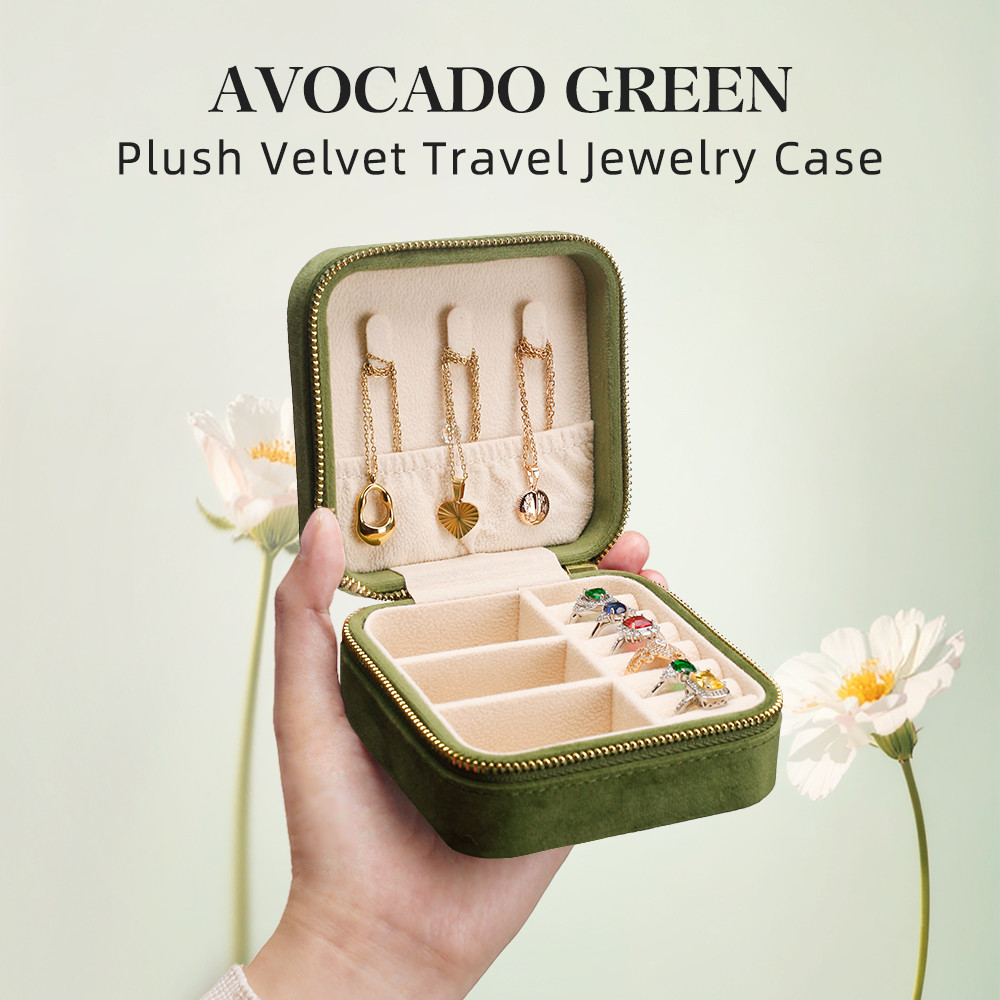 TAIMY High Quality Velvet Mini Vintage Travel Portable Girl Custom Logo Jewelry Box Jewelry Gifts