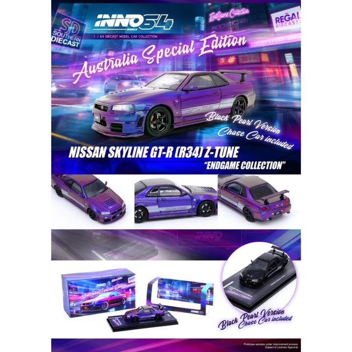 IN64-R34ZT-ENDGAME Inno64 Nissan R34 Endgame Australia Diecast