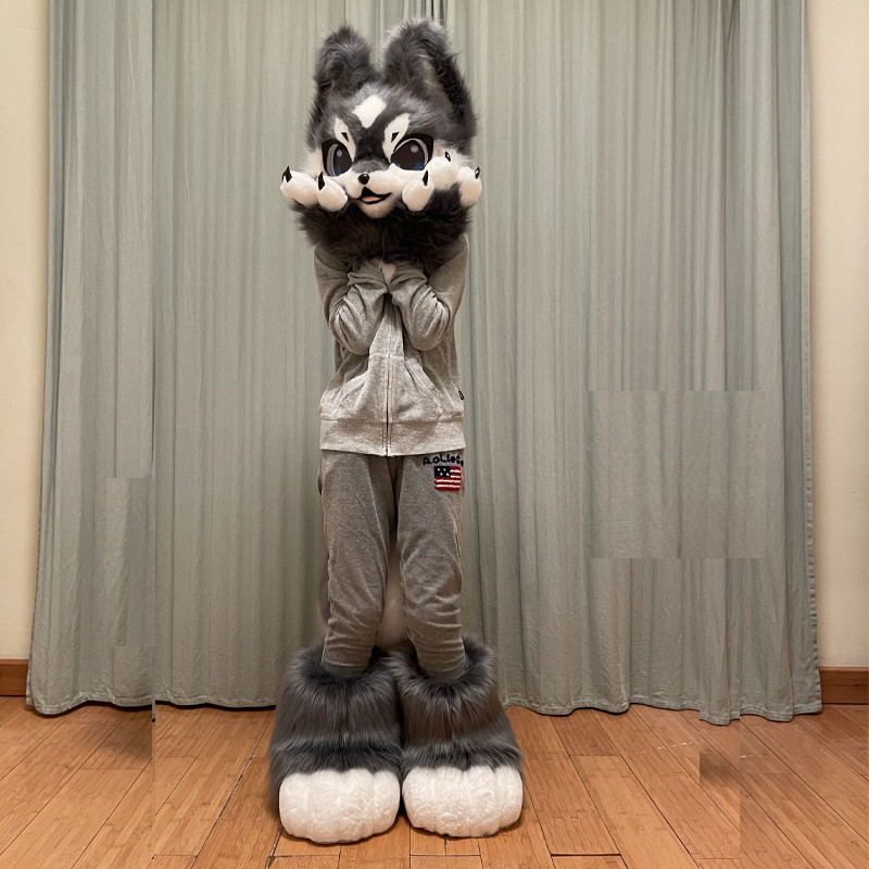 Fursuit head cheap animal head costume cat furry head cute dog head costume Halloween role-playing