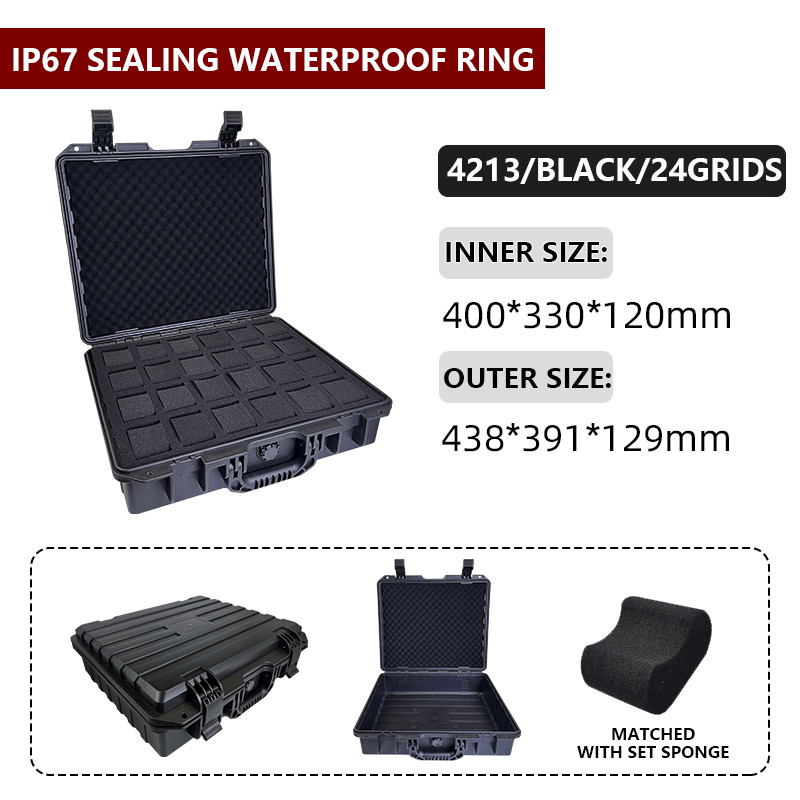 24 Grids Waterproof Watch Storage Box Shockproof Safety Watch Box Watch Storage Safety Box Tool Box