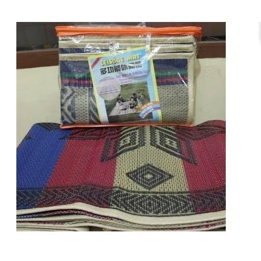 Tikar Piknik Lipat 3x4 / Tikar Leisure Mat 3x4 / Tiker Karpet lisermat Tikar Anyaman Lipat plastik