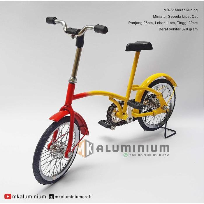 Miniatur Sepeda Mainan Model Sepeda Lipat Bahan Logam Cat - MB51