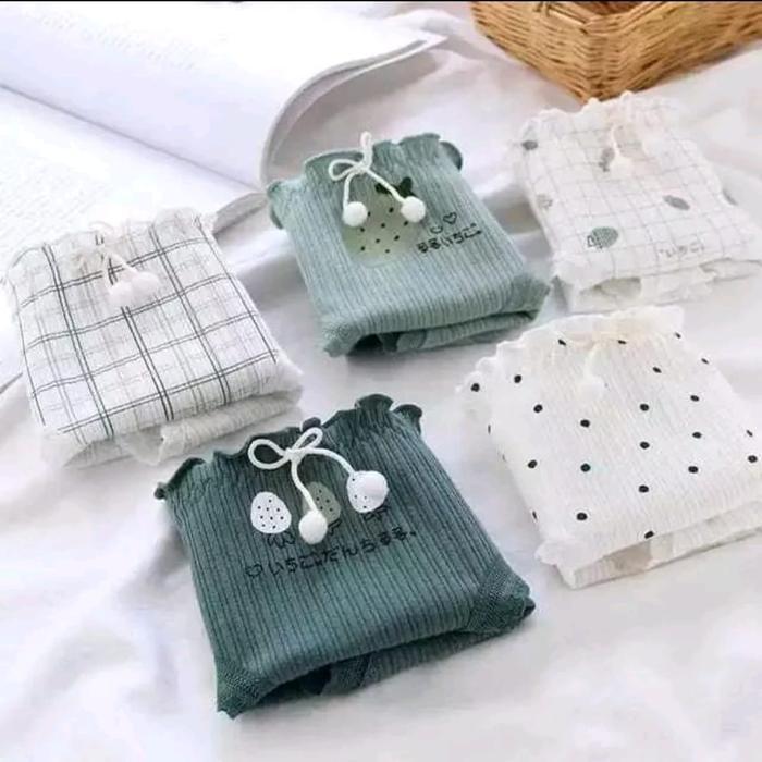 l12pcs CELANA DALAM WANITA MODEL KOREA/ CELANA DALAM WANITA MOTIF LUCU/ CELANA DALAM WANITA RENDA/