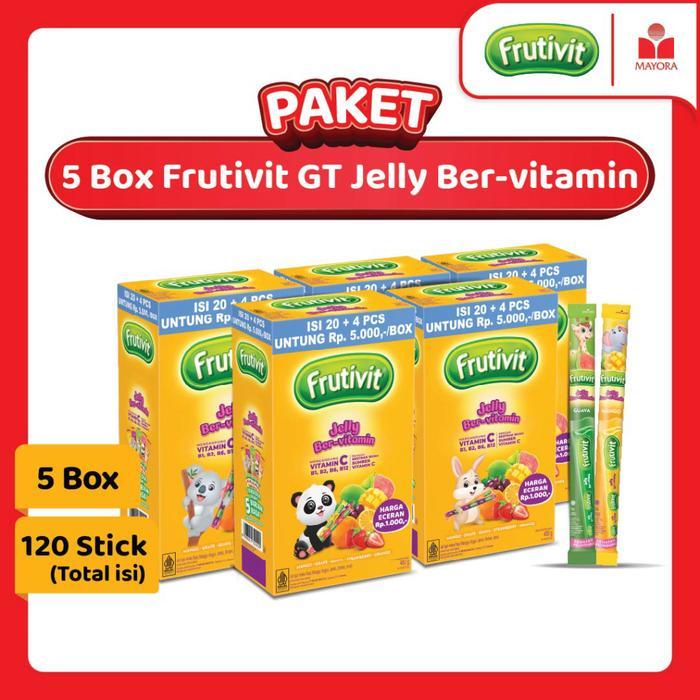 NEW PRODUK PAKET 5 BOX FRUTIVIT GT JELLY BER-VITAMIN