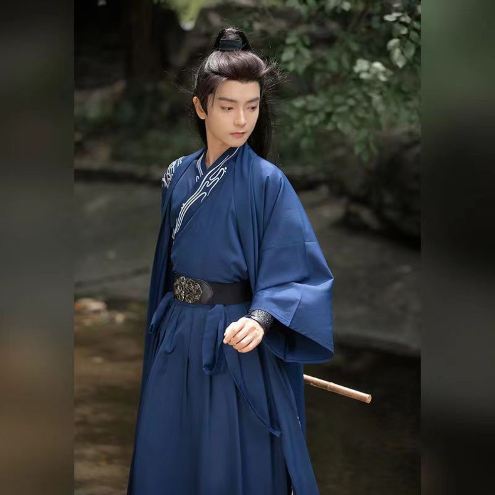 Hanfu Song Dynasty Outfits Men Black Blue Hanfu Men'S Chinese Traditional Chinese Traditional