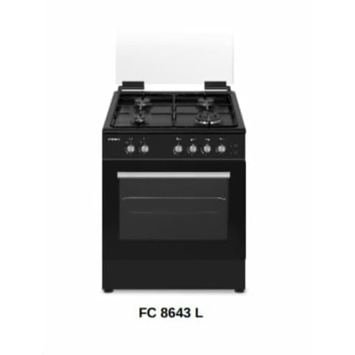 Modena FC8643L Kompor gas Freestanding hitam 4 tungku full oven full safety auto gnition 60cm FC 864
