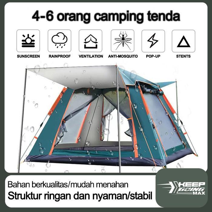 Promo Tenda Camping 4-6 Orang/Portable Waterproof Camping Tent/Tenda Berkemah Gunung Diskon