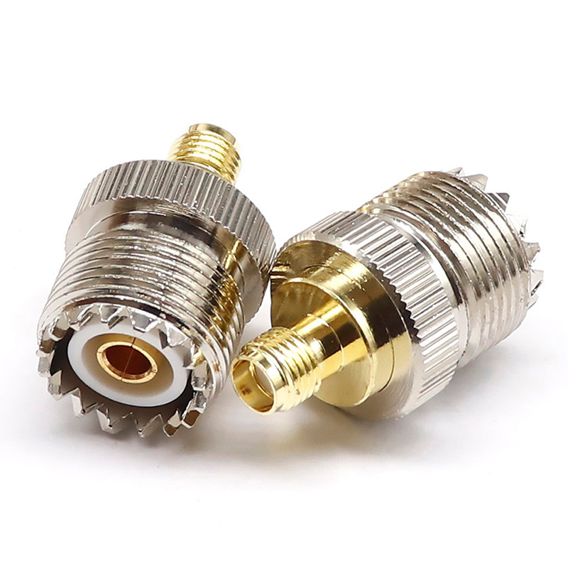 1pcs connector 1pcs RF adapter UHF-SMA SMA Female male To UHF Male PL259 SO239 Connector RF Coax