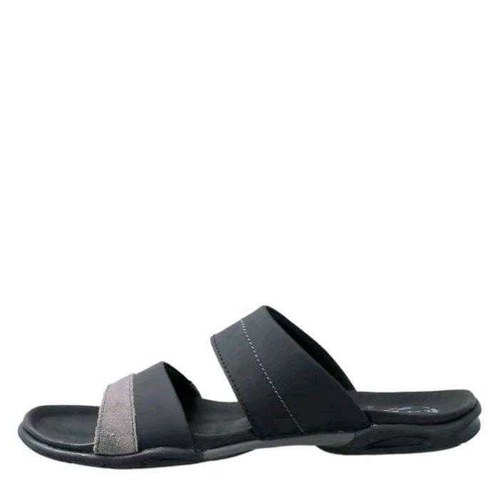 pakalolo boost - sandal kulit pria casual slider messi 03 black sandal cowok buat lebaran