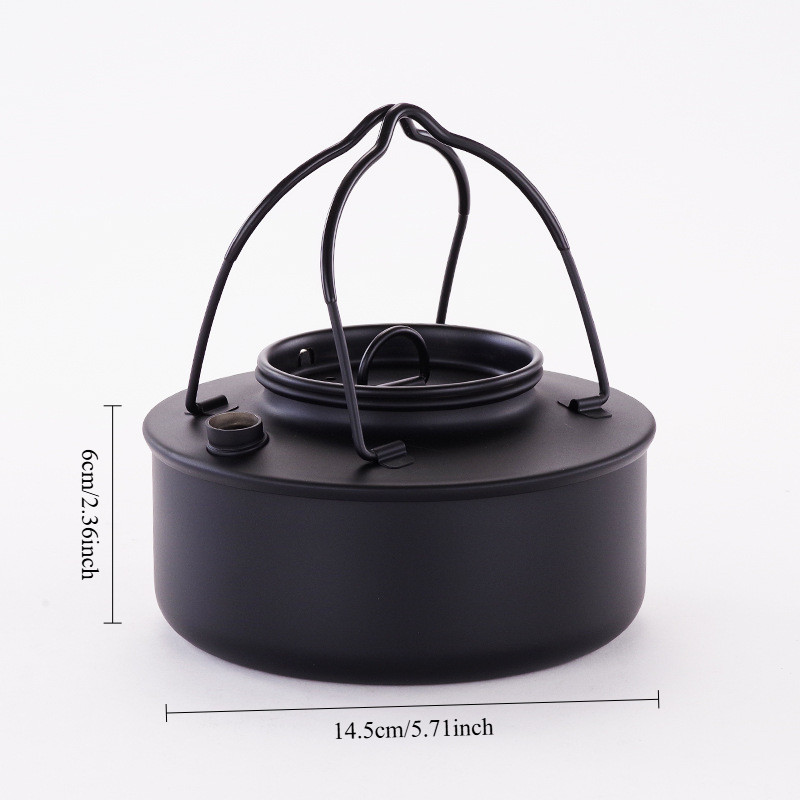 Food Grade Stainless Steel Camping Kettle Portable Outdoor Camping Boiling Kettle for Picnic Boiling