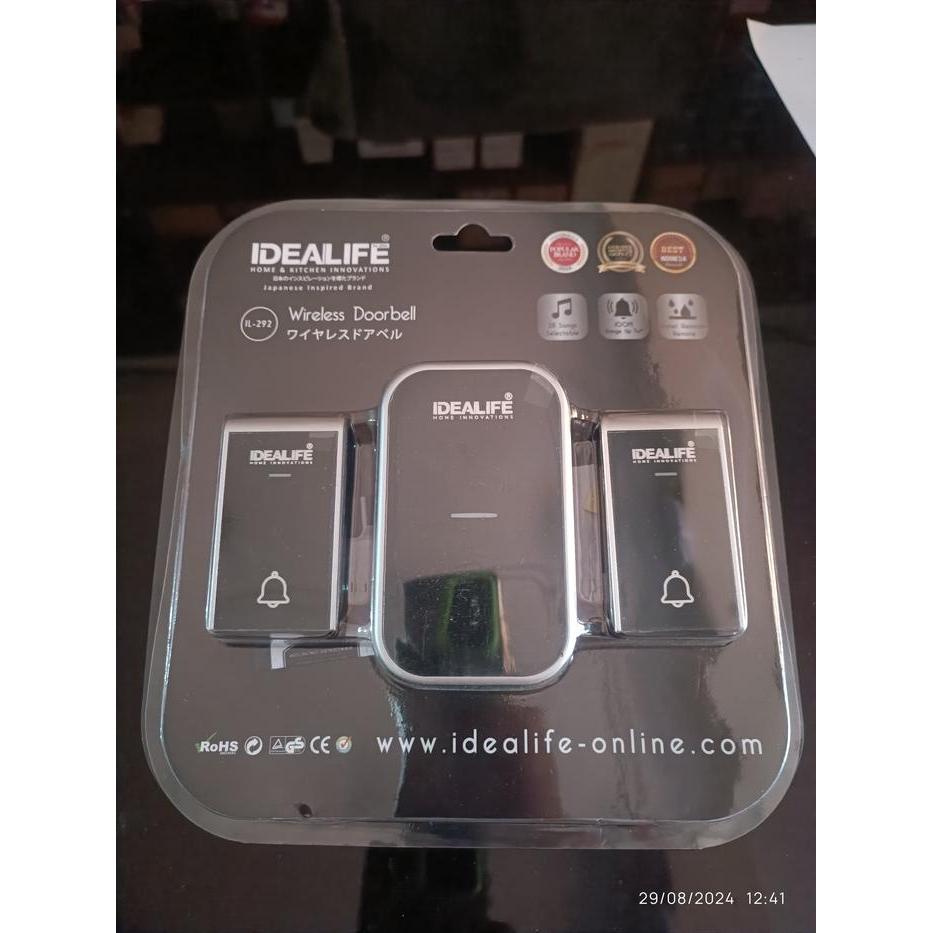 Idealife Bel Pintu Bell Rumah Wireless DoorBell 2 Remote IL-292