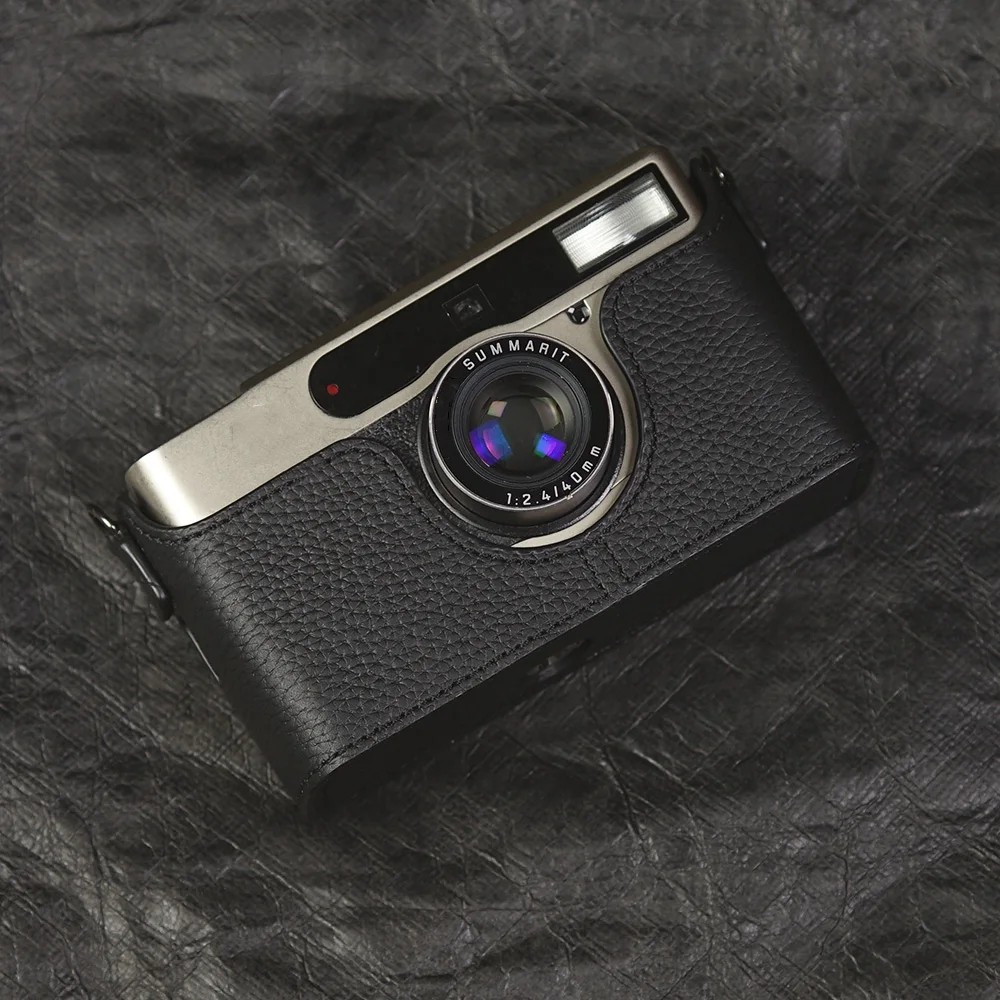 For Leica Minilux Case Genuine Real Leather Half Camera Case Bag Cover DLUX/SOFORT 2 Case Camera Bag