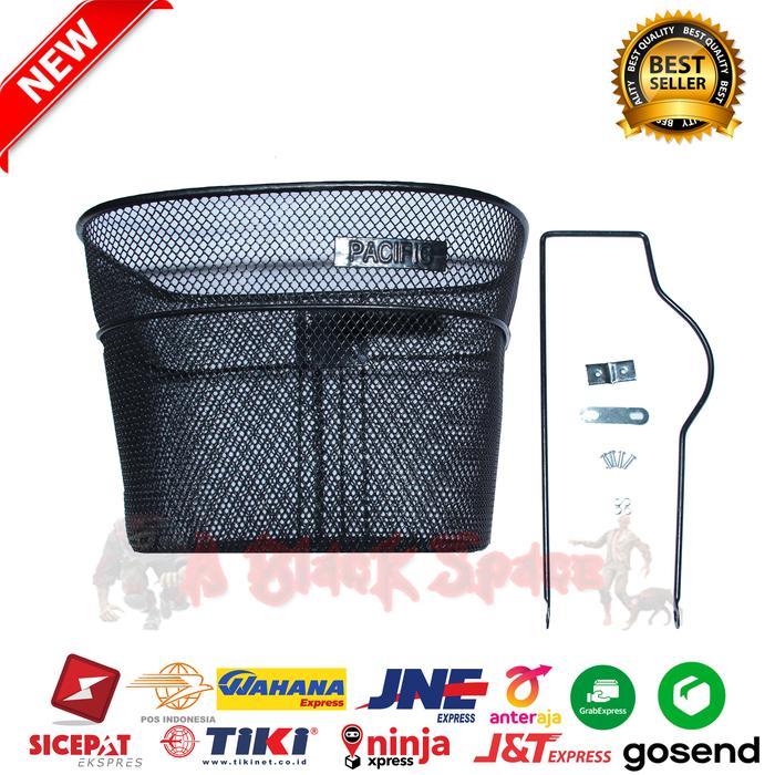 Keranjang Sepeda Kawat Hitam Merk Pacific Keranjang Sepeda Mini Jengki #Gratisongkir