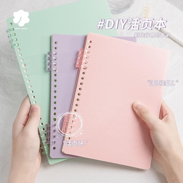 SHINSDAY (2pcs) Cover Sampul Binder DIY Bahan Mika Tebal A5 20 Ring dan B5 26 Ring