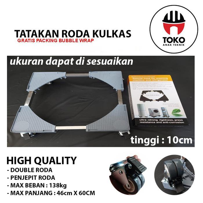 Cuci Gudang Roda Alas Kulkas Setel / Roda Dudukan Tatakan Kulkas Mesin Cuci Setel
