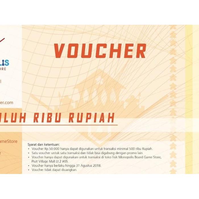 SALE Voucher Monopolis 50 Ribu Rupiah