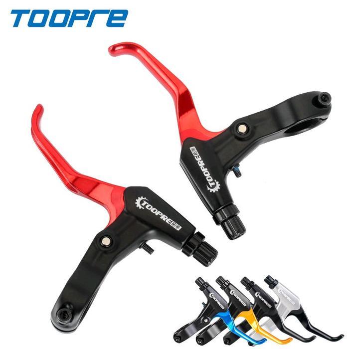 toopre handle rem sepeda mtb lipat & bmx 1 set l&r bahan aluminium alloy diameter 22 mm outdoor