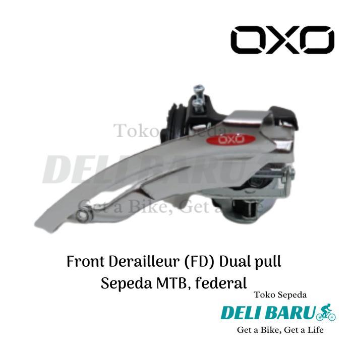 oxo fd front derailleur dualpull 48t sepeda federal mtb