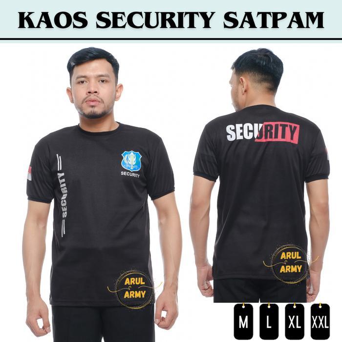 SIAPKIRIM KAOS SECURITY SATPAM KREM BAJU DALAMAN SATPAM LENGAN PENDEK KOMBINASI SERAGAM PDH PDL