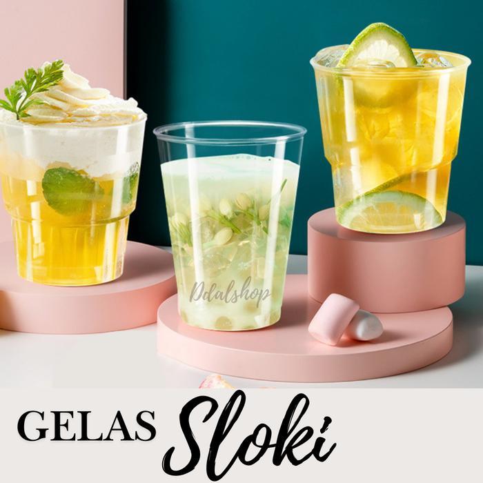 Gelas Plastik Bening Transparant unikSloki mini SepertiKaca Dessertcup