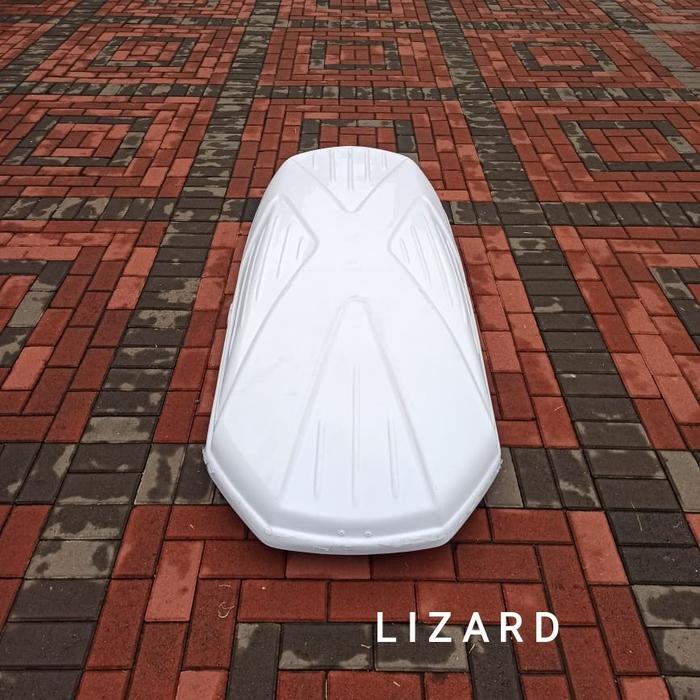 roof box slim 450 L plastik ABS import/roof box mobil model otorack - Putih