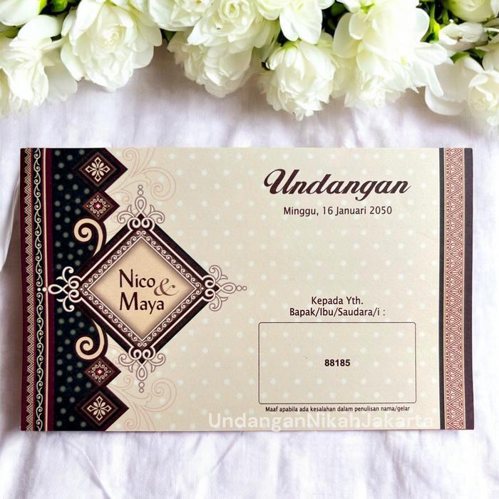 Blangko Undangan Kosong Pernikahan Erba Kartu BLANKO Simple 88185