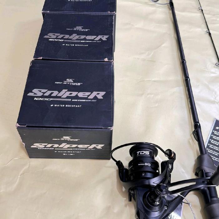Pancing Spinning Satu Set Joran Blood Sable Reel Gostrike Sniper