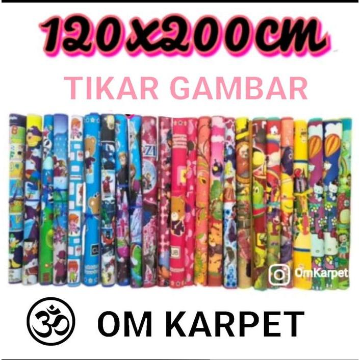 Tikar piknik spon karakter anak Tikar plastik 120x200