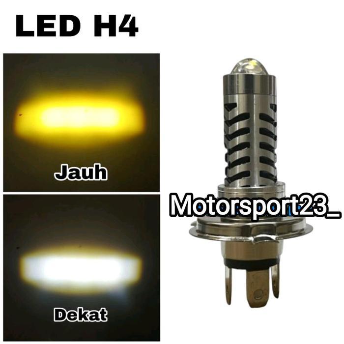 Lampu Utama Kaki 3 H4 Lampu Depan Laser Senja Biru H4 Lampu H4 Laser Body Kecil Cocok Untuk Motor