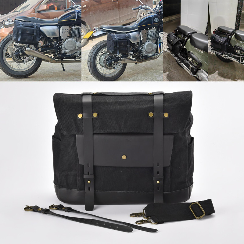 Tas Samping Motor Harley Sportster XL 883 XL 1200 Touring Vintage, Tas Bagasi Ekor dan Tas Samping u