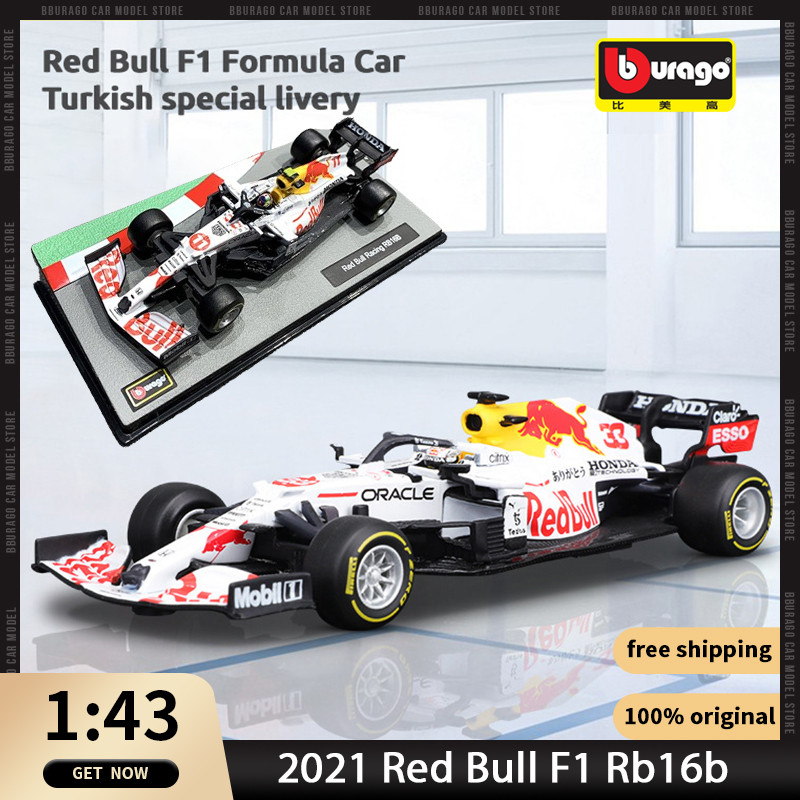 1:43 Bburago 2021 R3d Buull F1 Rb16b Turkish Special Livery Car #11 33