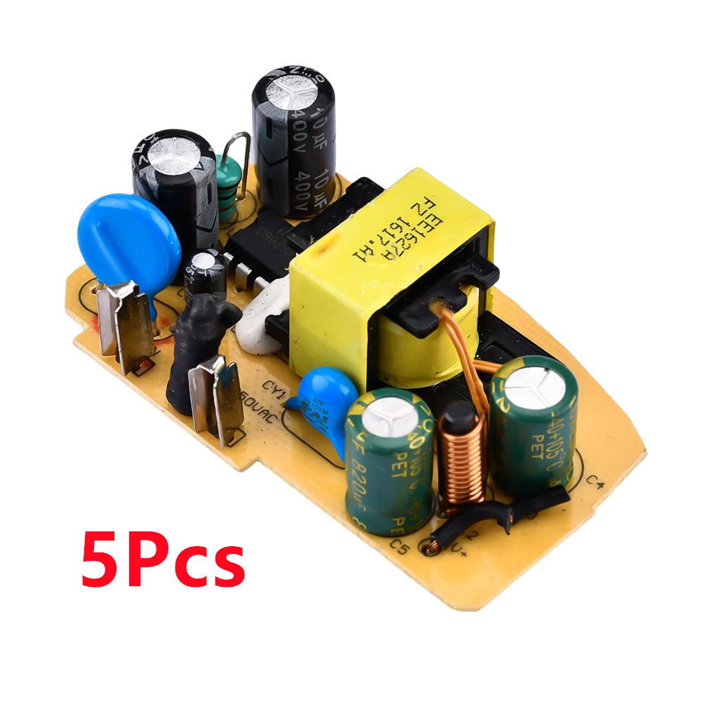 5Pcs AC-DC Converter 110V 220V to 5V 2A Buck Voltage Regulator Low Ripple Switching Power Supply Mod